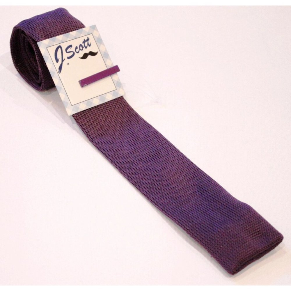 J. SCOTT Straight Edge INDIGO Dark Purple SUIT  TIE